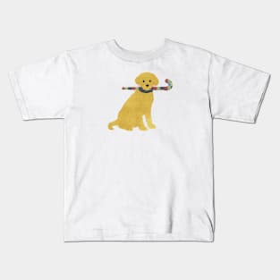 Preppy Golden Retriever Field Hockey Dog Kids T-Shirt